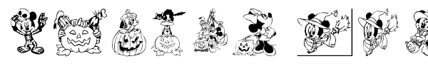 Disney Halloween font preview